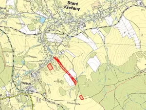 Prodej louky, Staré Křečany, 56275 m2