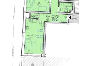 Prodej bytu 3+kk, Brno, Chvalovka, 54 m2