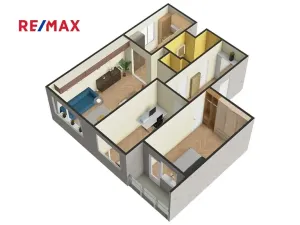 Pronájem bytu 3+kk, Praha - Chodov, Radimovická, 61 m2