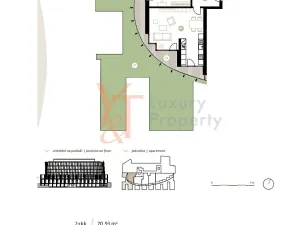 Pronájem bytu 2+kk, Praha - Smíchov, 71 m2