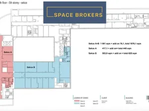 Pronájem kanceláře, Praha, Křižíkova, 550 m2