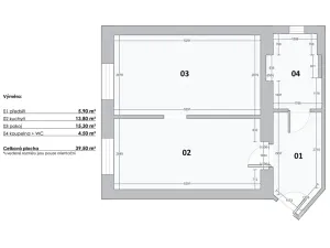 Pronájem bytu 1+1, Praha - Braník, Nad malým mýtem, 39 m2