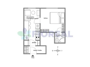 Pronájem bytu 2+kk, Rokycany, Havlíčkova, 32 m2