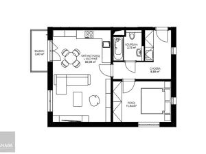 Prodej bytu 2+kk, Praha, 54 m2