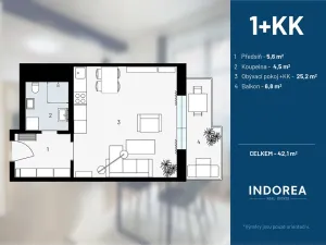 Pronájem bytu 1+kk, Praha - Vysočany, Fafkových, 35 m2