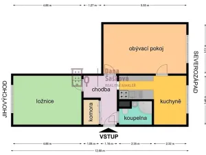 Pronájem bytu 2+1, Jindřichův Hradec, sídliště Vajgar, 61 m2