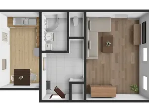 Pronájem bytu 1+1, Krupka, Bohosudovská, 45 m2