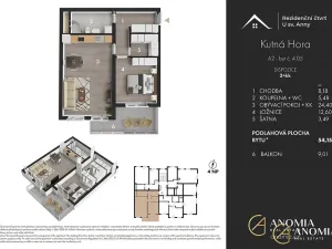 Prodej bytu 2+kk, Kutná Hora, Plk. Loudy, 58 m2