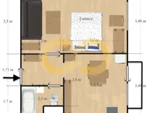 Prodej bytu 1+1, Větřní, Šumavská, 40 m2