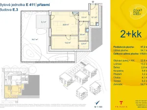 Prodej bytu 2+kk, Brno, Pod Hády, 54 m2