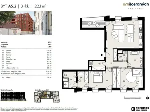 Pronájem bytu 3+kk, Praha - Staré Město, U milosrdných, 114 m2