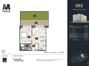 Prodej bytu 2+kk, Praha - Vršovice, Murmanská, 44 m2