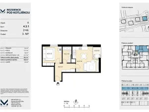Prodej bytu 2+kk, Praha - Košíře, Leitzova, 50 m2