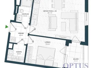Prodej bytu 2+kk, Praha - Hlubočepy, Benešova, 52 m2