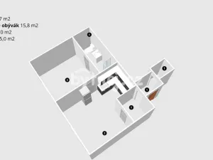 Pronájem bytu 2+kk, Louny, Jablonského, 41 m2