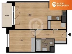 Pronájem bytu 2+kk, Praha - Chodov, Měchnovská, 55 m2