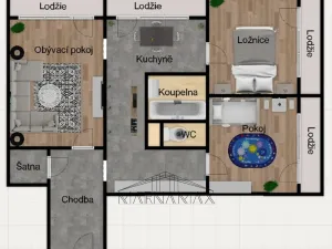 Prodej bytu 3+1, Chomutov, Šafaříkova, 72 m2