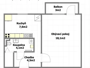 Prodej bytu 1+1, Brno, Svatopluka Čecha, 40 m2