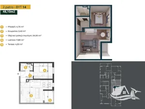 Prodej bytu 2+kk, Bar, Černá Hora, 43 m2