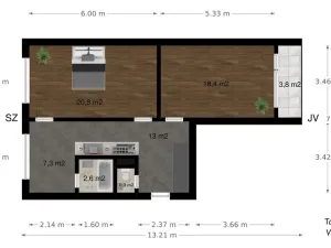 Pronájem bytu 2+1, Hradec Králové - Moravské Předměstí, Štefánikova, 67 m2