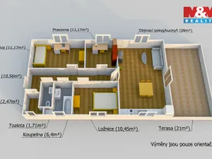 Prodej bytu 4+kk, Vochov, 82 m2
