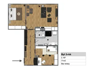 Prodej bytu 3+kk, Bělá pod Bezdězem, Jarní, 71 m2