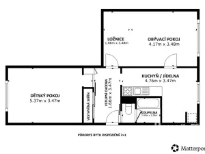 Prodej bytu 2+1, Ústí nad Labem - Krásné Březno, Družstevní, 63 m2
