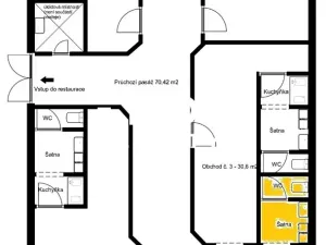 Pronájem obchodního prostoru, Praha - Troja, Olštýnská, 34 m2