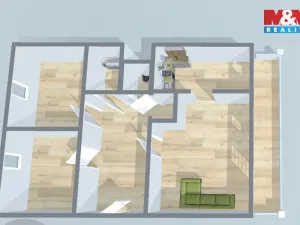 Pronájem bytu 3+1, Kolín - Kolín V, Podskalské nábřeží, 63 m2