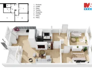 Prodej bytu 3+1, Praha - Kobylisy, Šiškova, 64 m2
