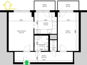 Pronájem bytu 2+1, Ostrava, Dr. Martínka, 54 m2