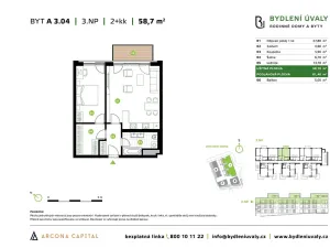 Prodej bytu 2+kk, Úvaly, Škvorecká, 61 m2