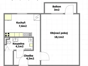 Prodej bytu 1+1, Brno, Svatopluka Čecha, 40 m2