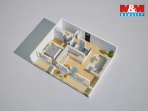 Prodej bytu 2+kk, Teplice, Jana Koziny, 56 m2