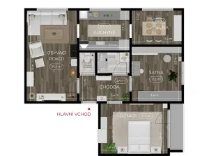 Prodej bytu 4+1, Bezdědovice, 76 m2