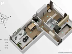 Prodej bytu 2+kk, Hradec Králové, Gagarinova, 41 m2