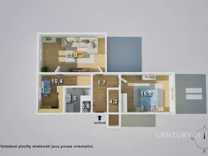 Pronájem bytu 2+1, Ústí nad Labem, U Pivovarské zahrady, 65 m2