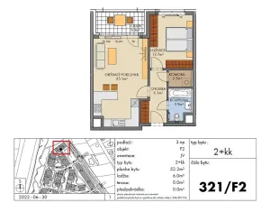 Prodej bytu 2+kk, Praha - Ruzyně, Stočesova, 52 m2