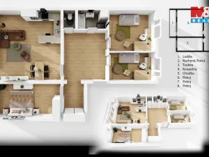 Prodej bytu 4+kk, Praha - Stodůlky, Píškova, 86 m2