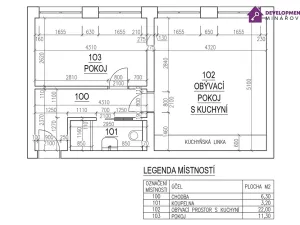 Pronájem bytu 2+kk, Letovice, Komenského, 42 m2