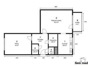 Prodej bytu 2+1, Pardubice, Luďka Matury, 62 m2