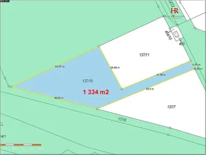 Prodej pozemku pro bydlení, Dolany nad Vltavou, Na Horkách, 1334 m2