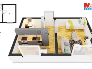 Pronájem bytu 1+1, Rychnov nad Kněžnou, Mírová, 35 m2