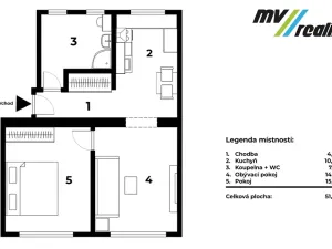 Pronájem bytu 2+1, Lysá nad Labem, Jedličkova, 51 m2