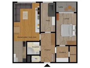 Prodej bytu 3+kk, Praha - Chodov, Tererova, 60 m2