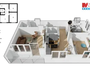 Prodej bytu 3+1, Orlová, F. S. Tůmy, 63 m2