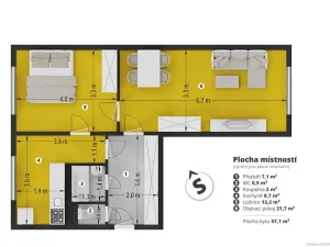 Prodej bytu 2+1, Praha - Vokovice, Kamerunská, 57 m2