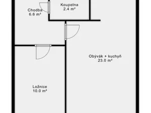 Pronájem bytu 2+kk, Benešov, Vnoučkova, 43 m2