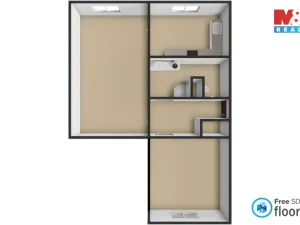 Prodej bytu 2+1, Chomutov, Jirkovská, 61 m2