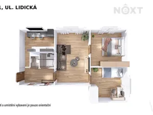 Pronájem bytu 3+1, Šumperk, Lidická, 68 m2